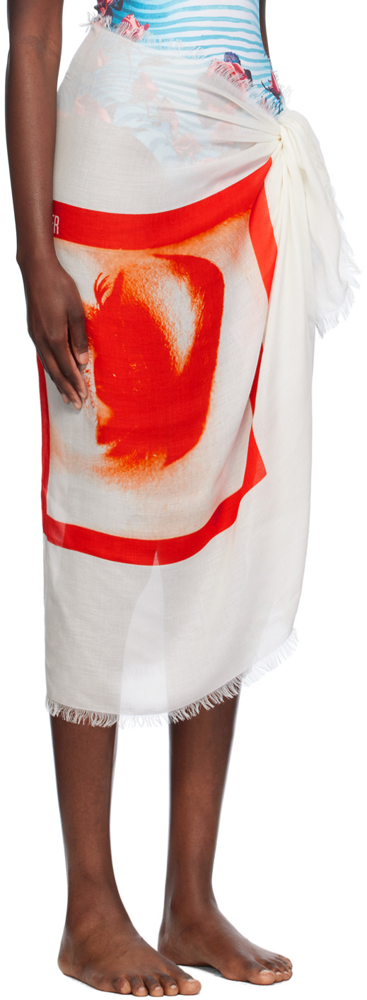 Shop Jean Paul Gaultier Pattern Shawl In Multicolor