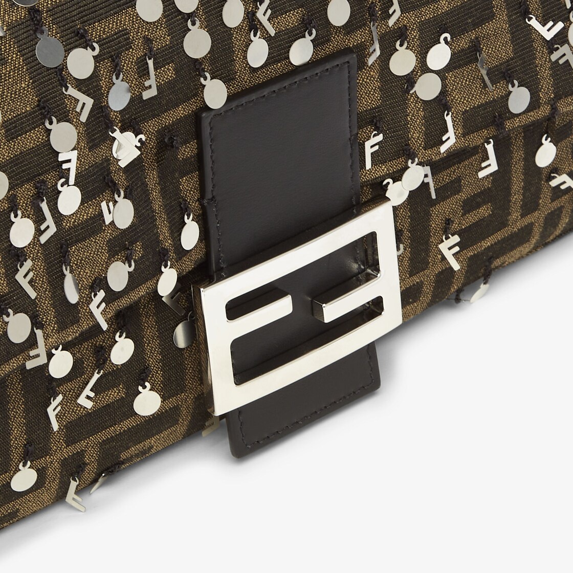 FENDI FENDI SEQUIN EMBELLISHED BAGUETTE BAG