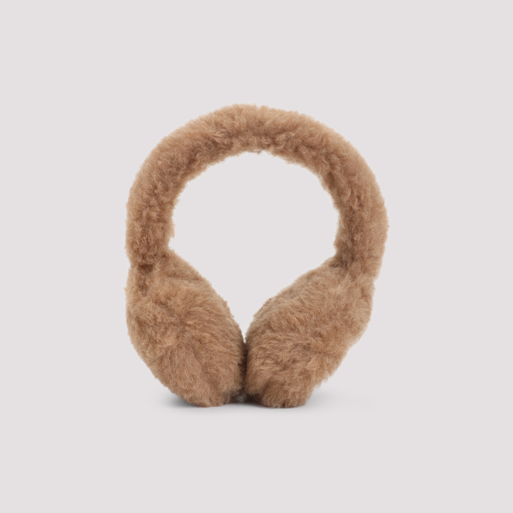 Max Mara Muffy Logo Embroidered Earmuffs In Brown