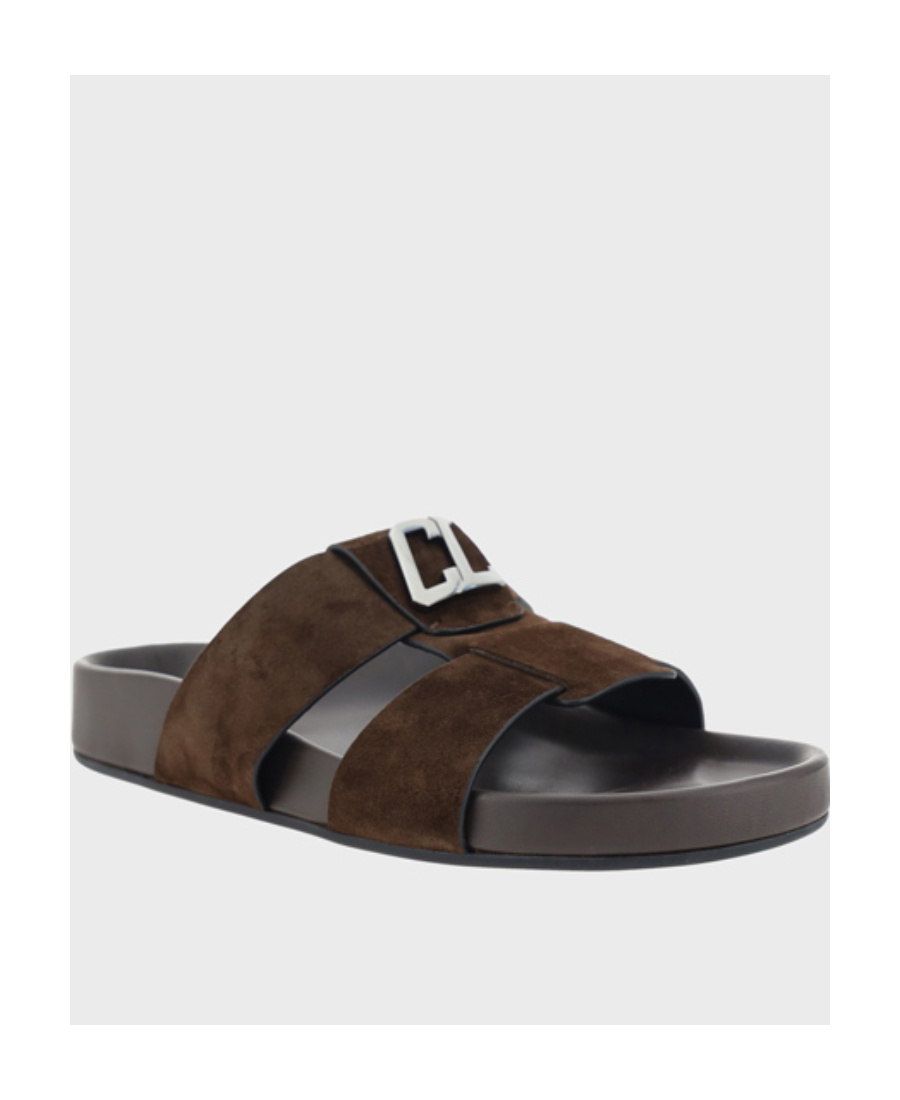 Christian Louboutin Dhabubizz Suede Sandal In Black