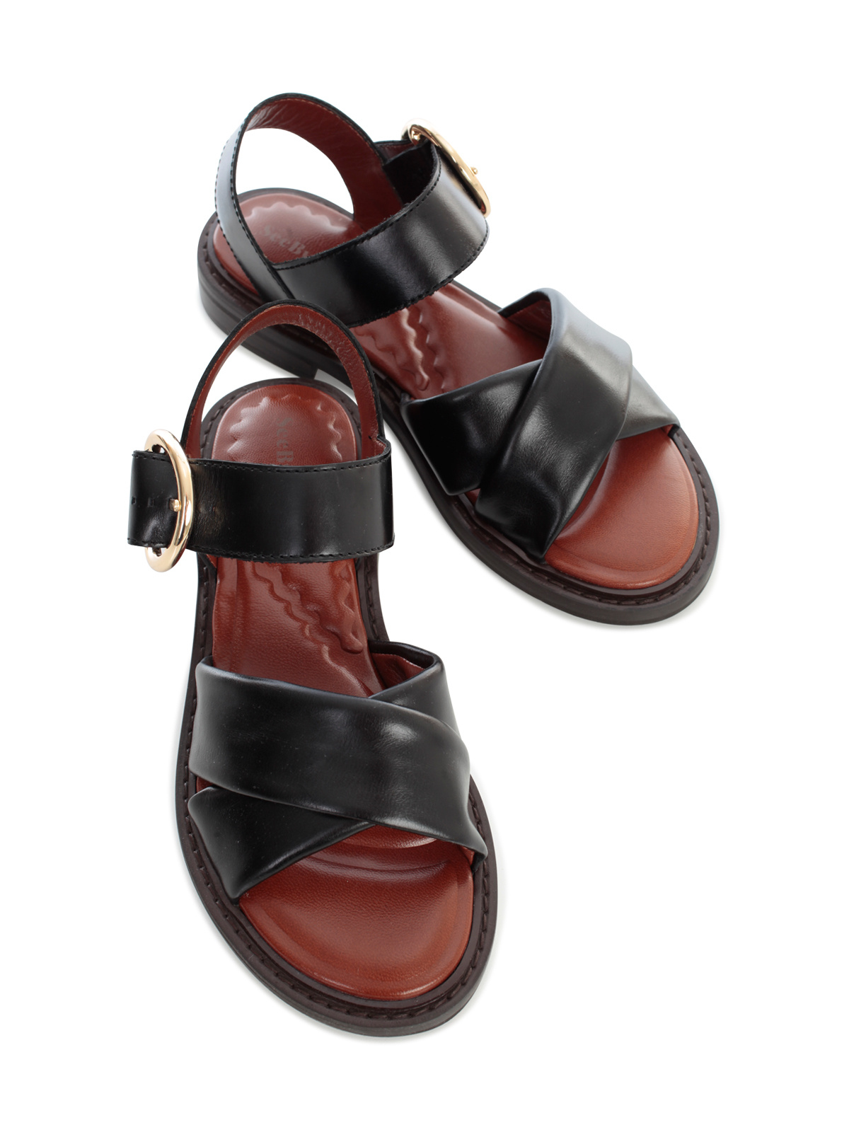 See By Chloé Crossover-strap Sandals In Black