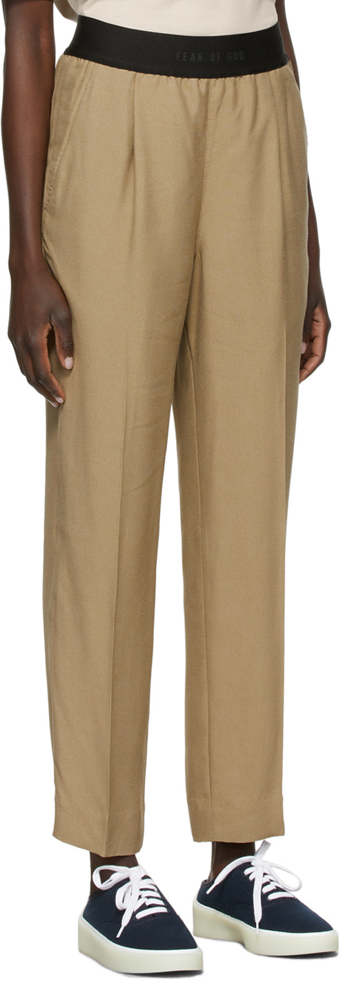 Fear Of God Everyday Straight Leg Trousers In Nude