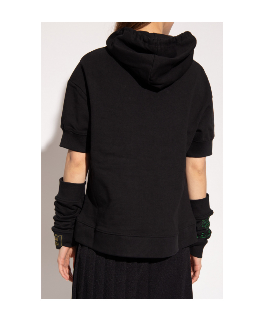 Shop Raf Simons Grimrawler-print Hoodie In Black