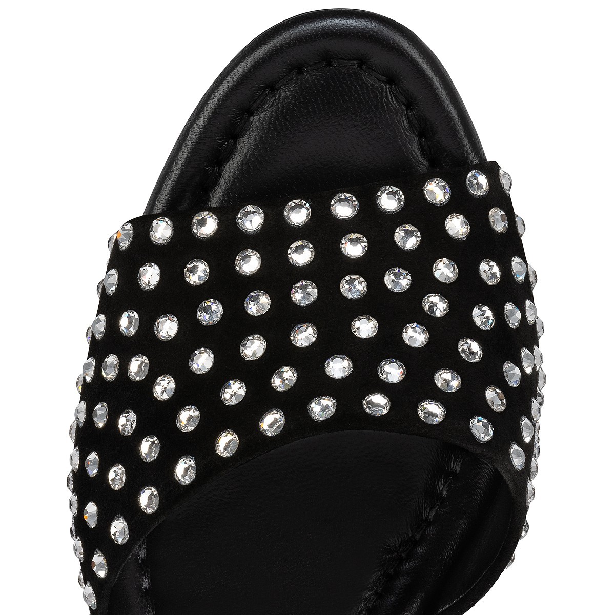 Christian Louboutin Jane Crystal Embellished Slide Sandal In Black