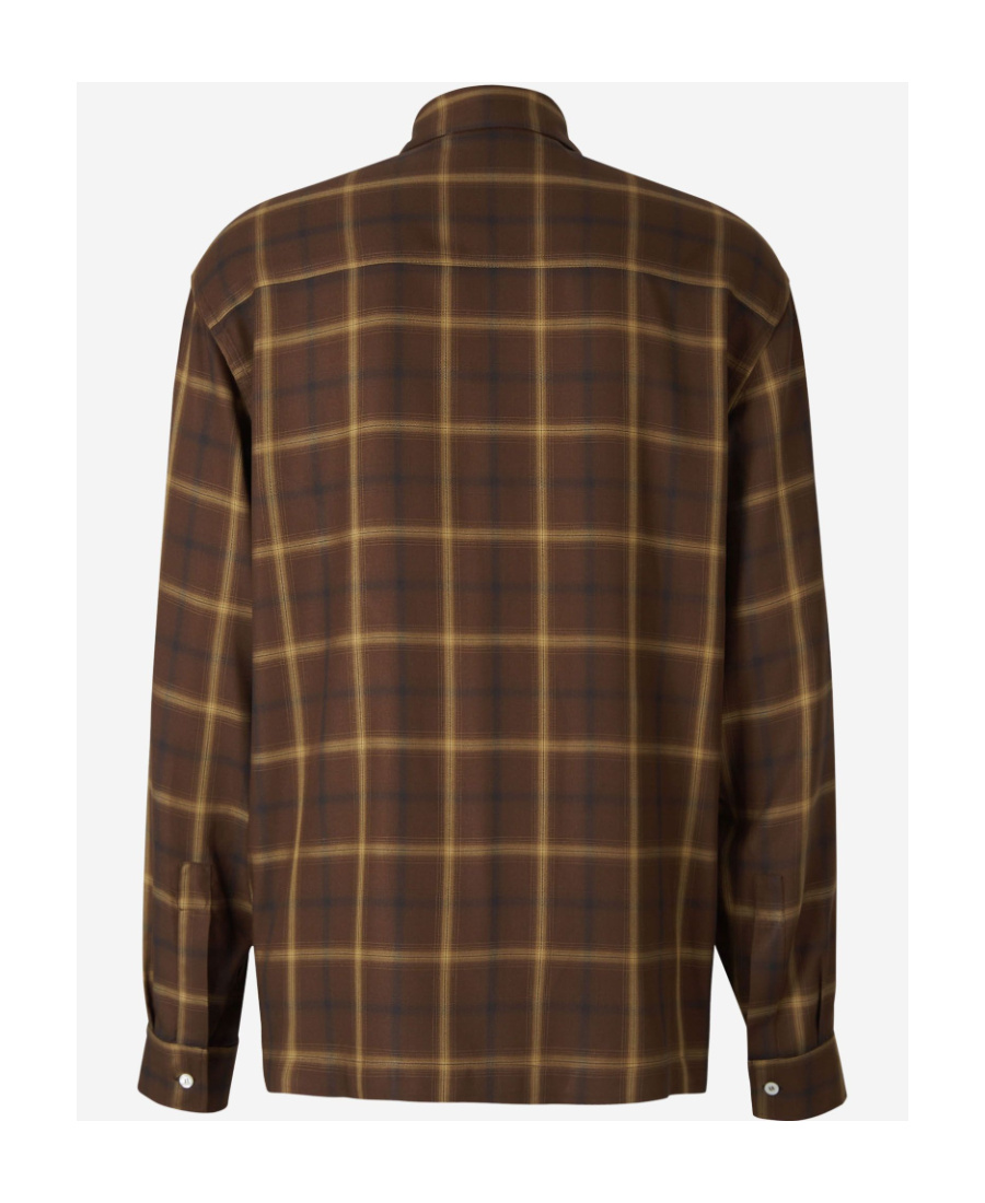 Palm Angels Camicia A Maniche Lunghe Con Monogram In Green