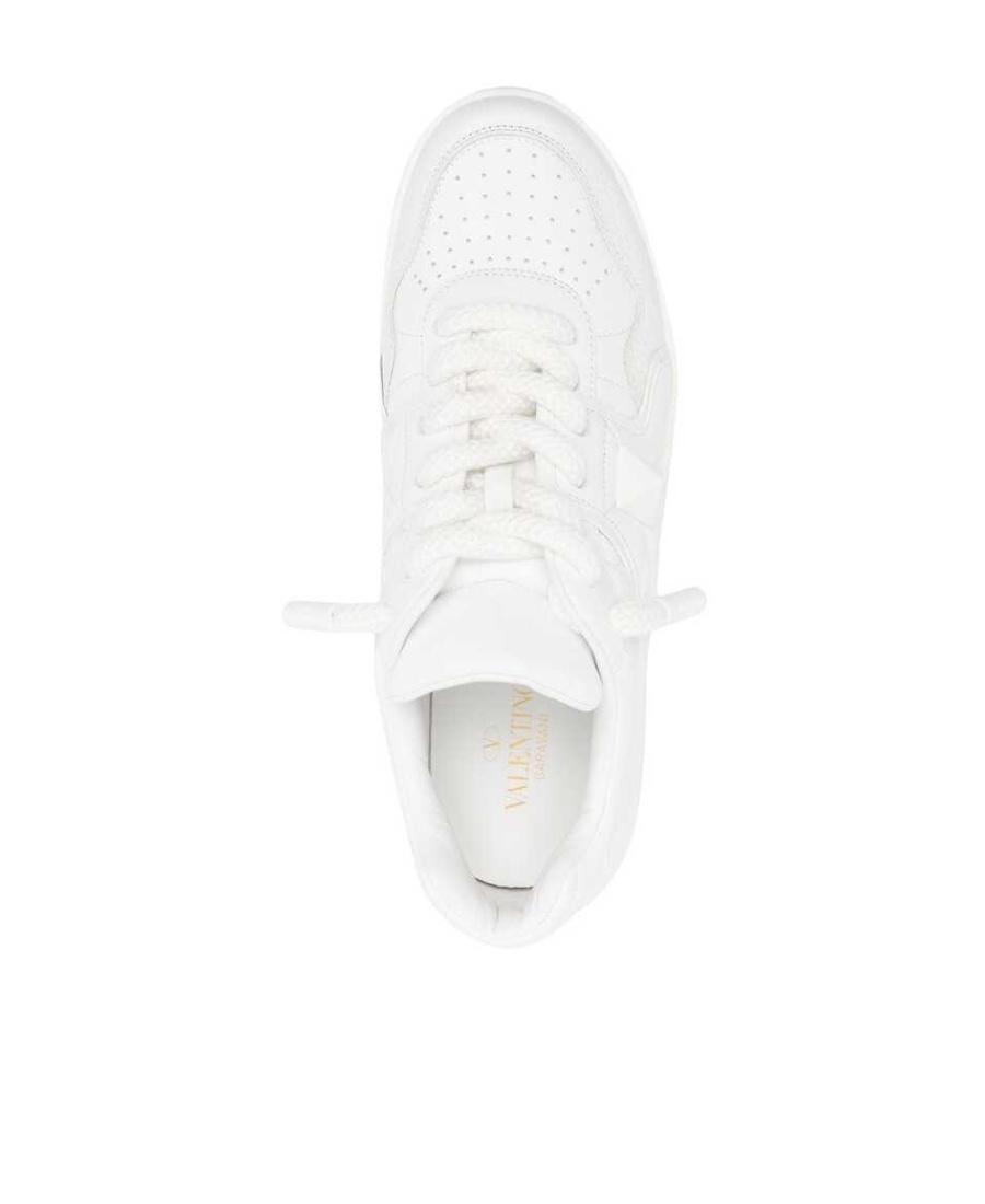 Shop Valentino One Stud Xl Nappa Leather Low-top Sneaker In White