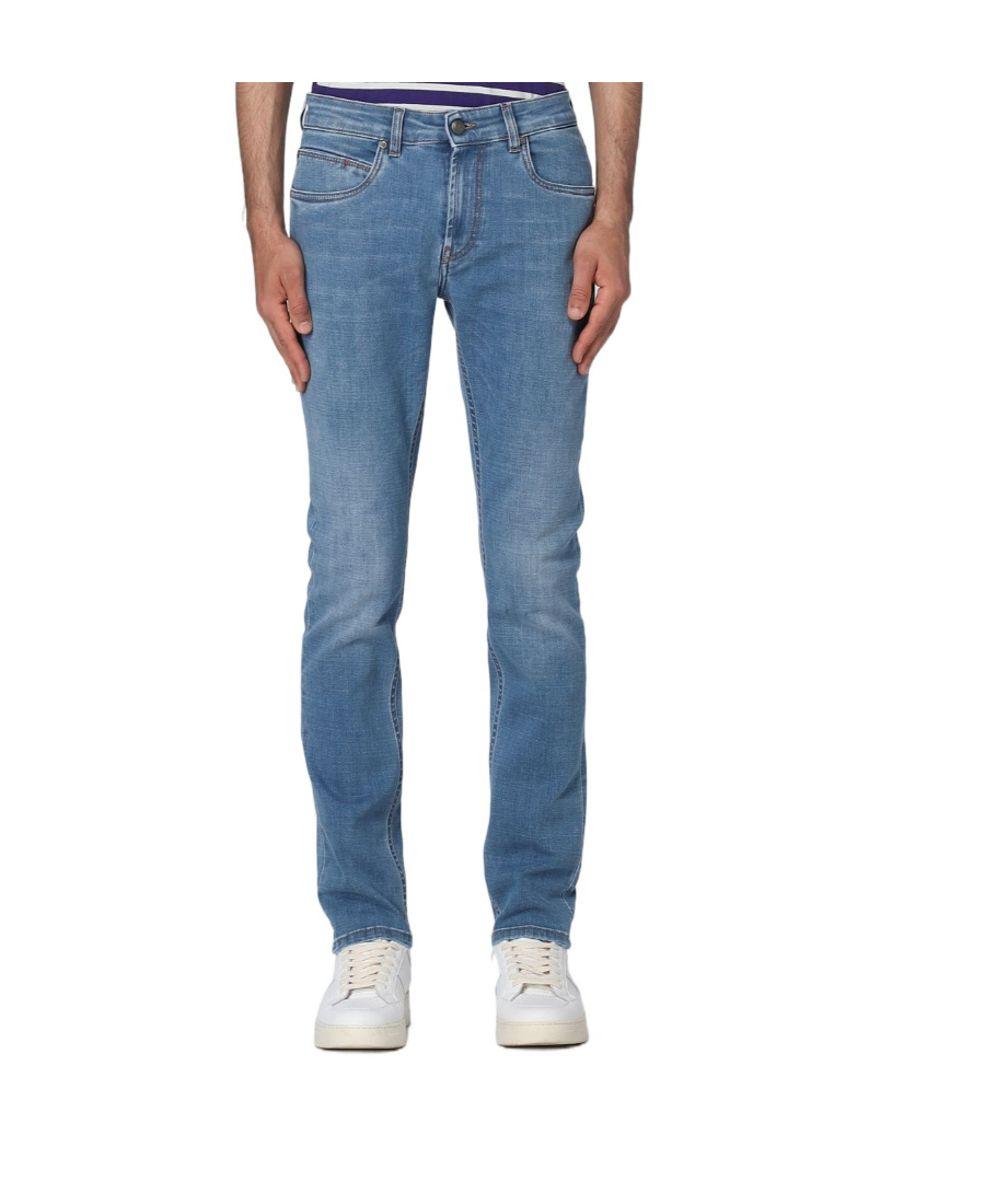 Fay Light-wash Skinny Jeans In Blue