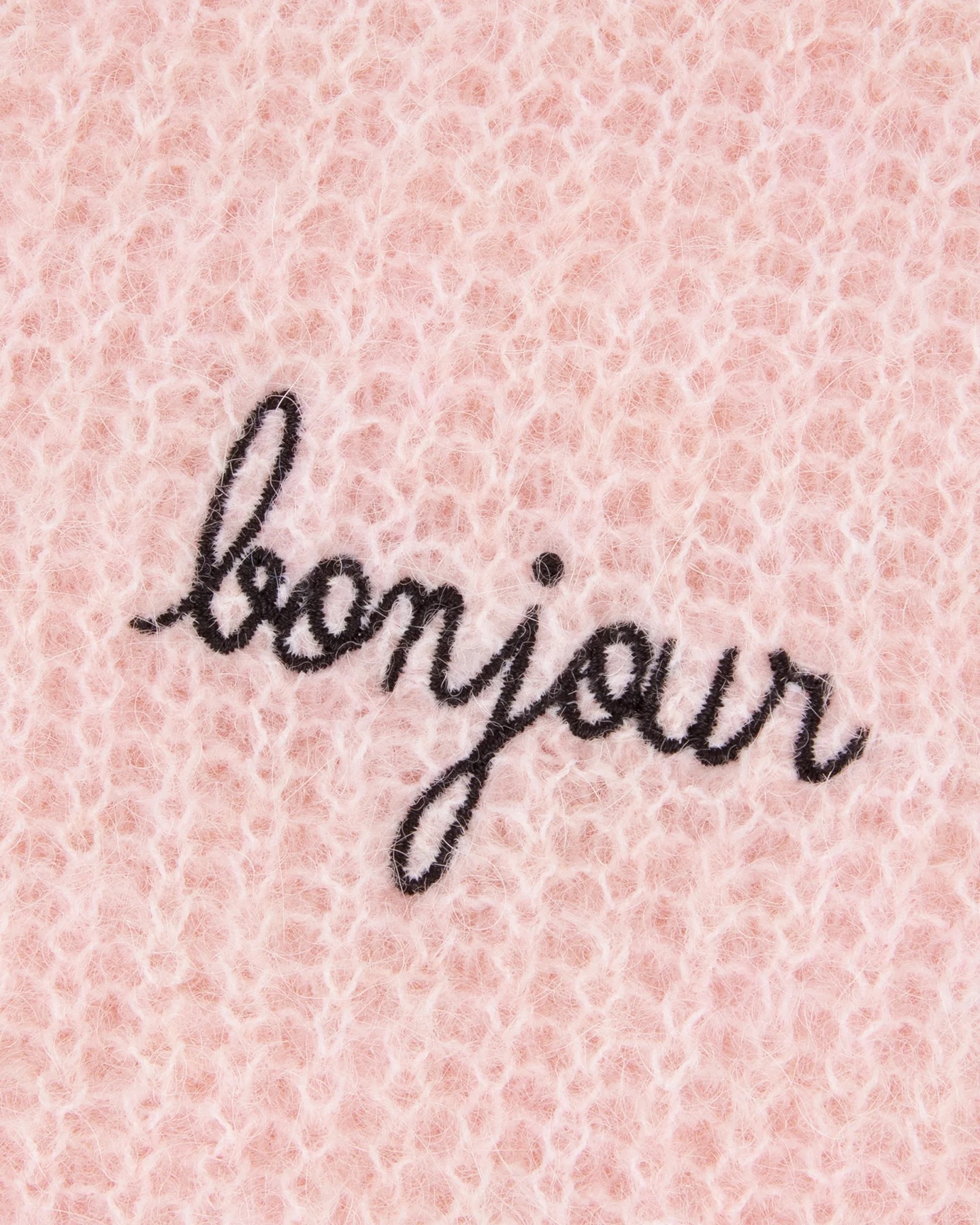 Maison Labiche Letter Embroidered Sweater In Pink