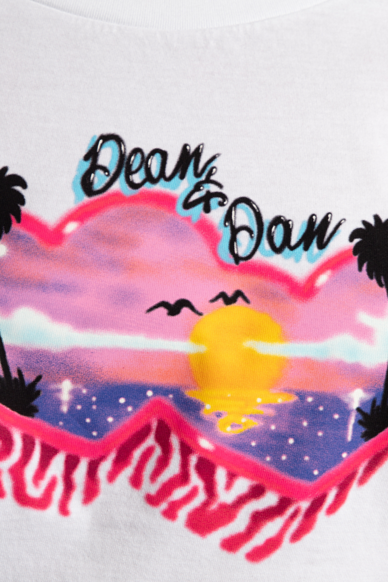 Dsquared2 Crew Neck Good Vibes Printed T-shirt In White