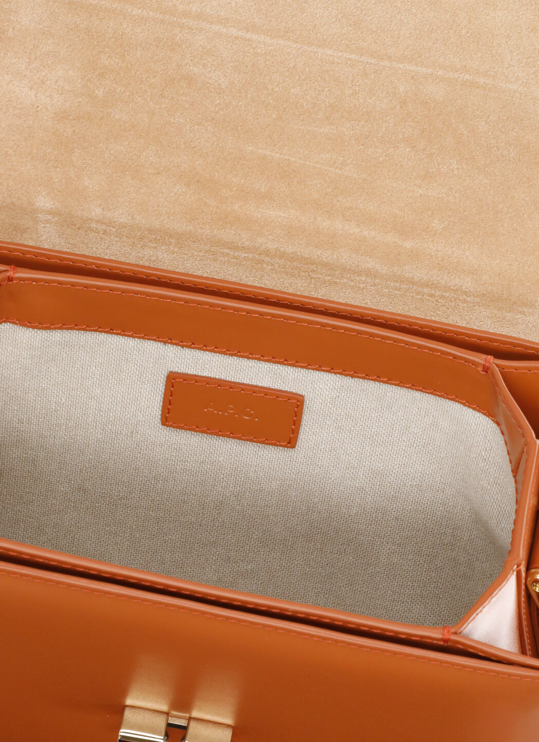 Apc A.p.c. Grace Logo Printed Small Shoulder Bag In Orange