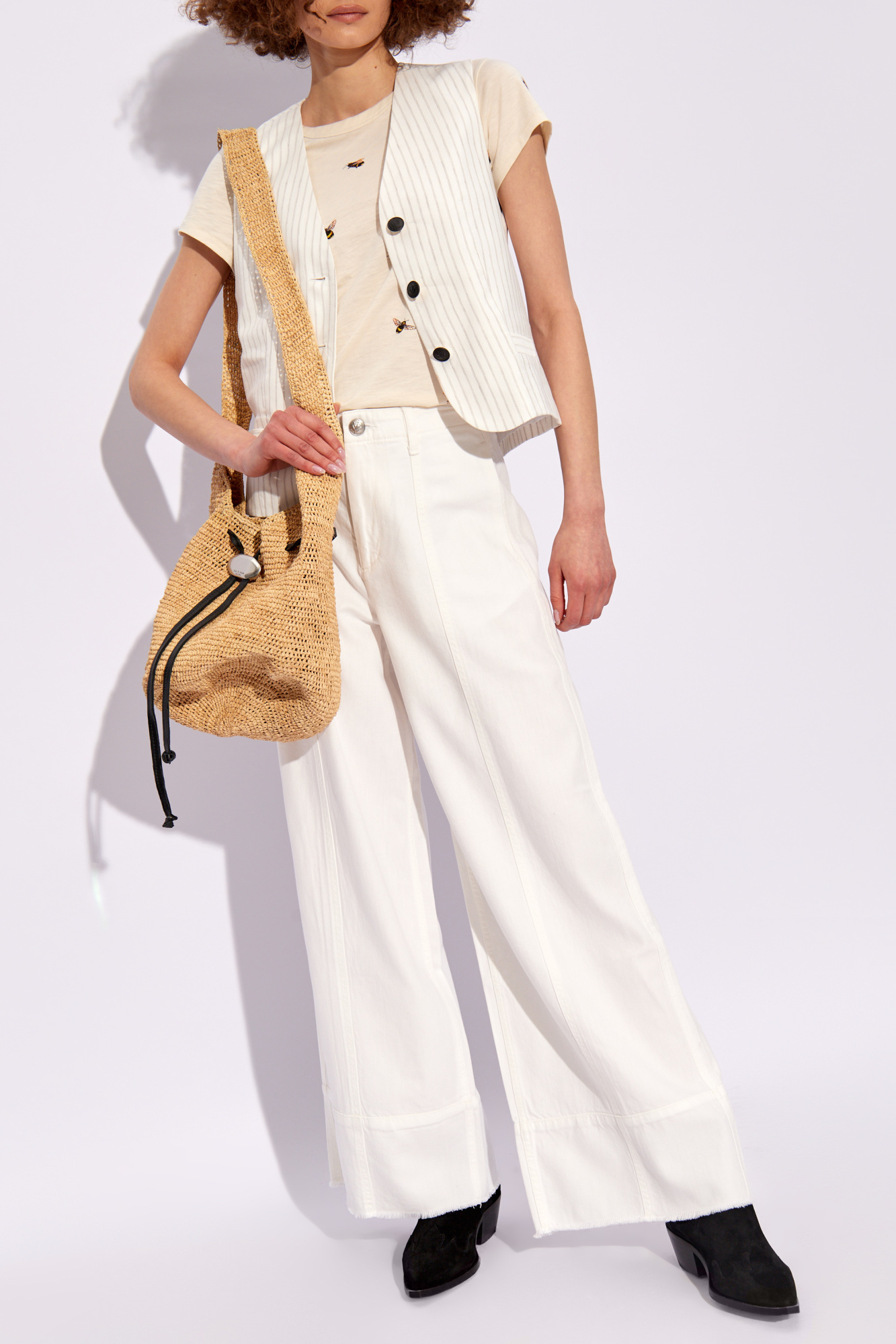Rag & Bone Sleeveless Vest In White