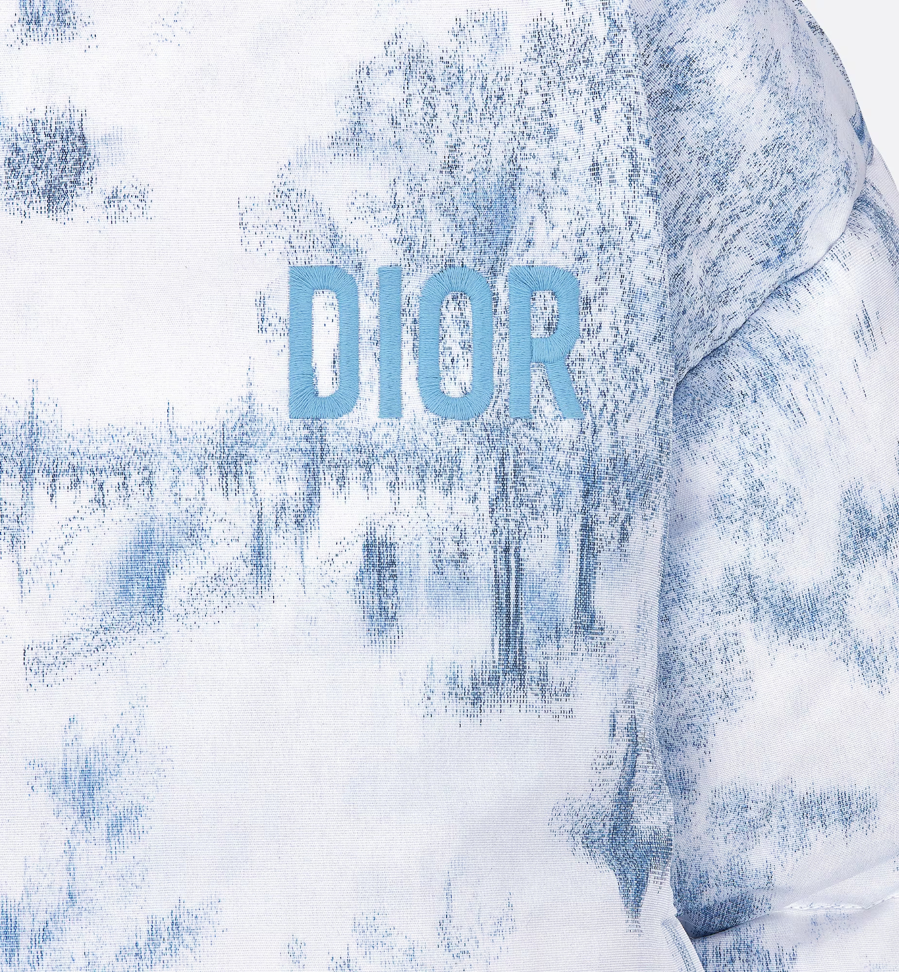 Dior Vertical Collar Zipper Down Jacket In White