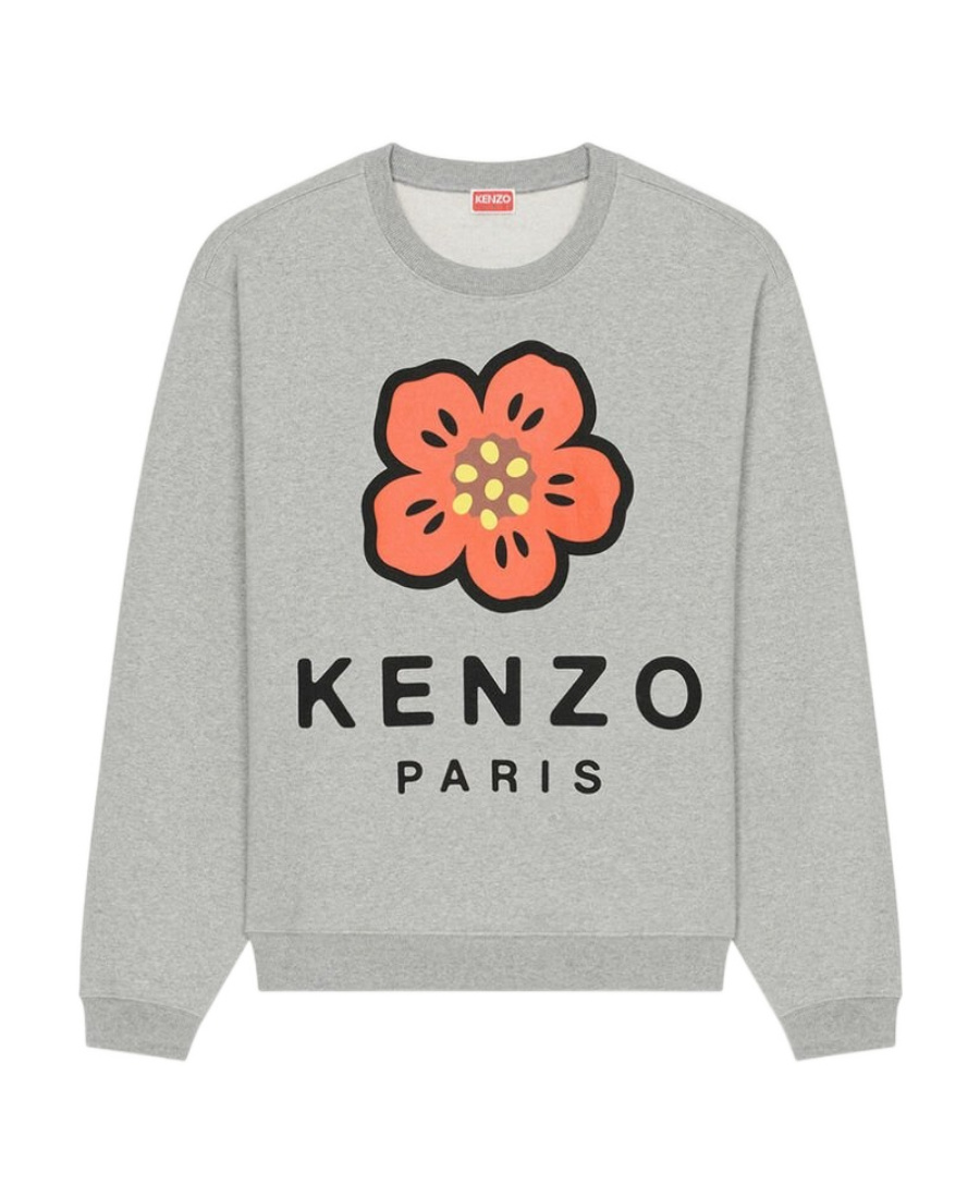 Kenzo Logo-print Detail Sweatshirt In Gray