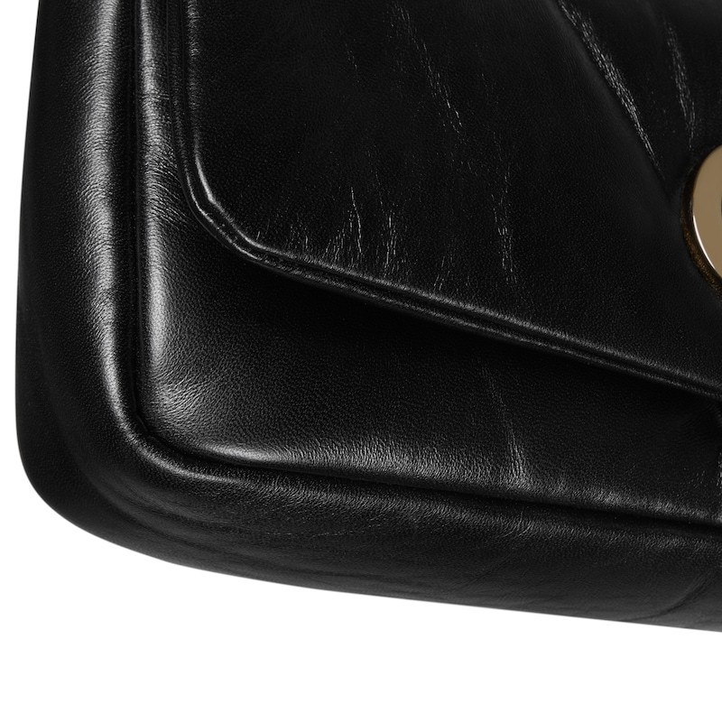 Gucci Womens Black Black Gg Milano Small Top-handle Leather Bag In Black
