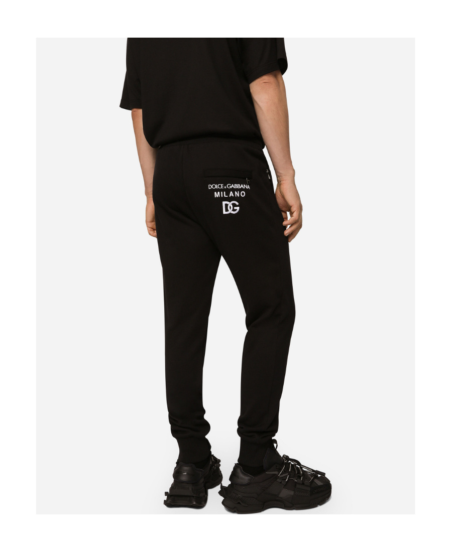 Dolce & Gabbana Dg Essential Technical Jersey Track Trousers In Black