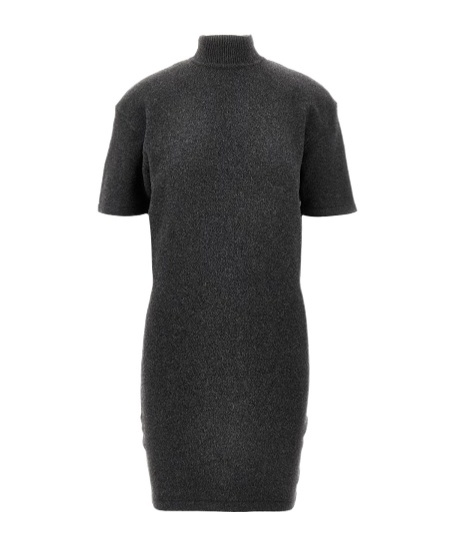 Jacquemus Knitted Wool And Cashmere Minidress In Black
