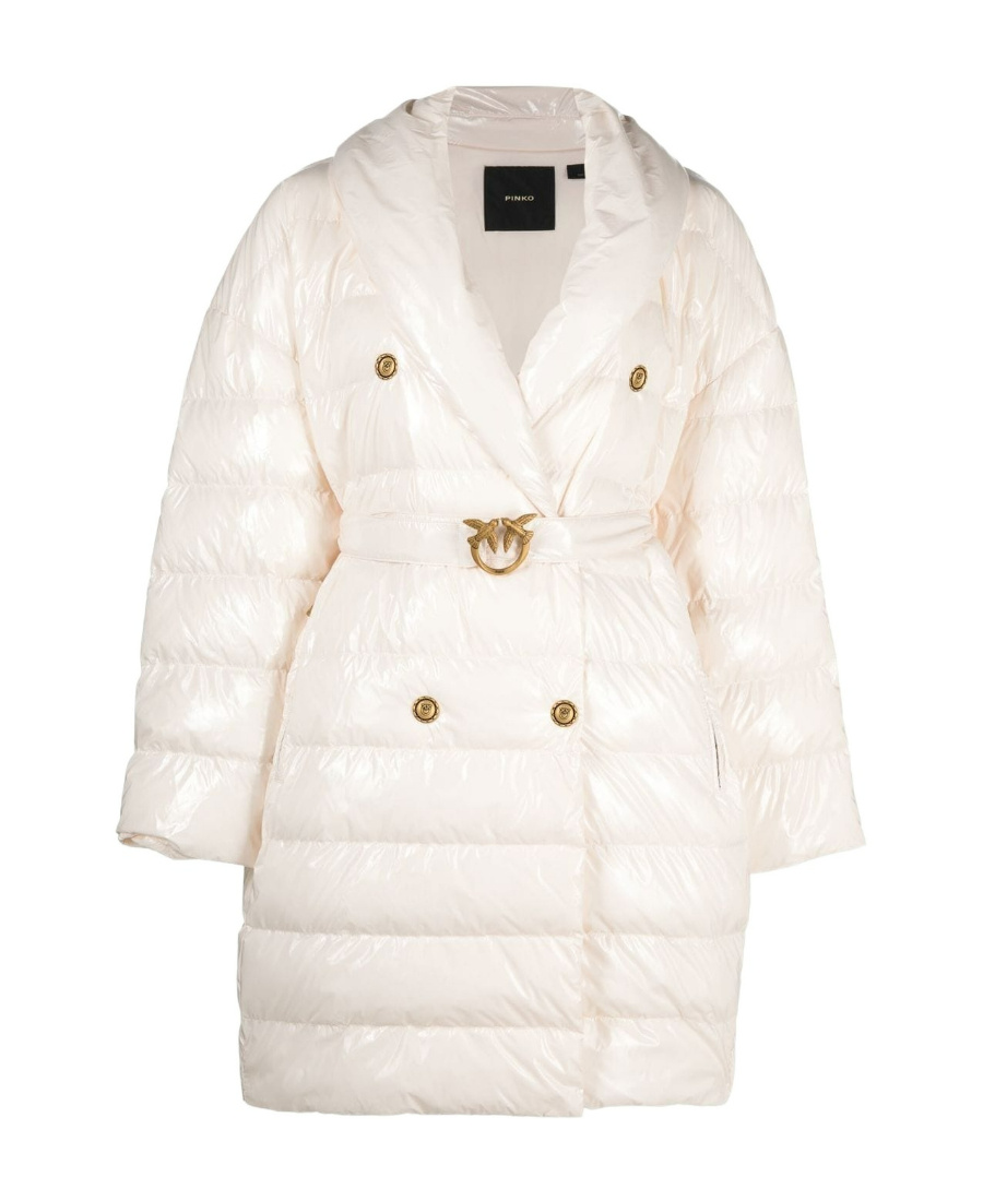 Pinko Mid-length Padded Coat In White