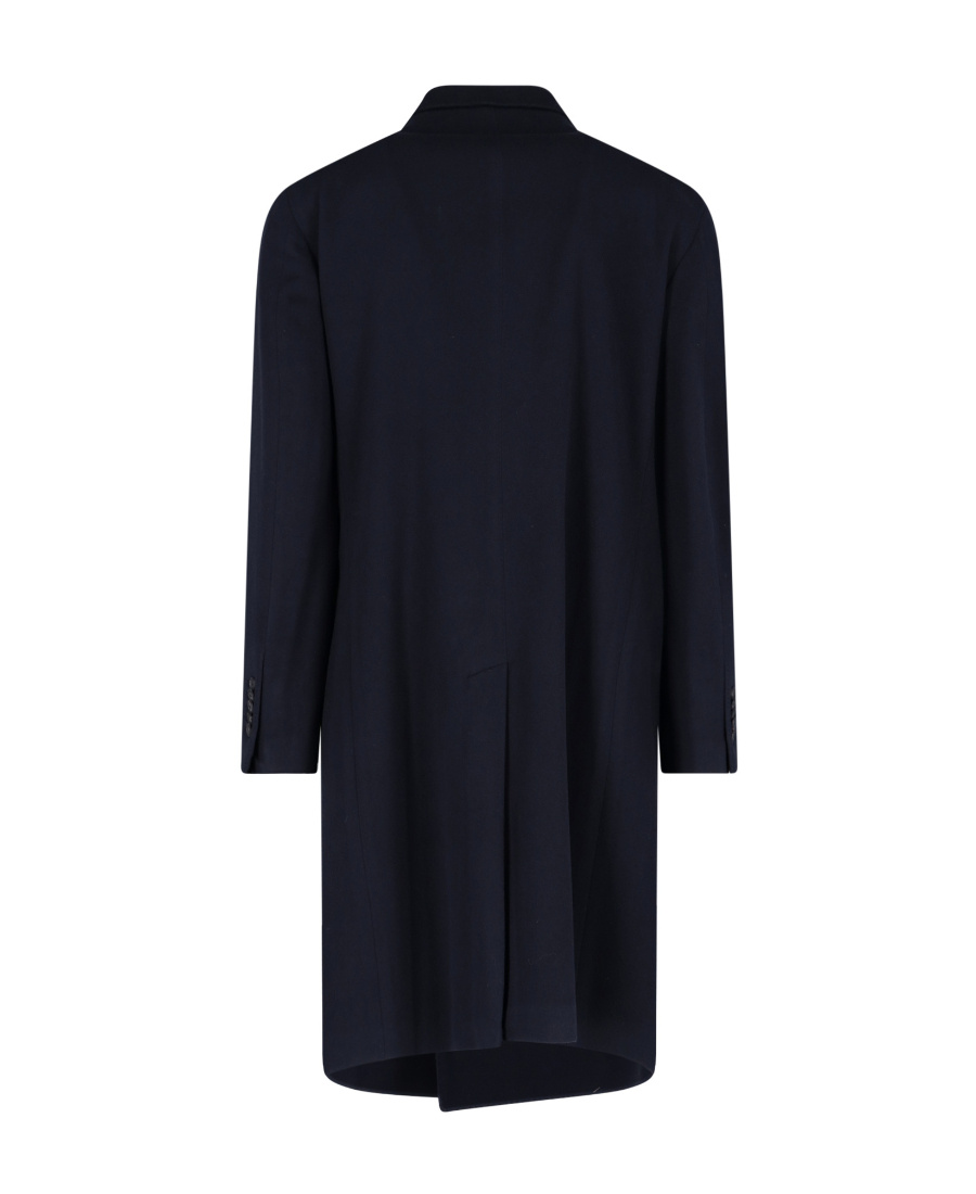 Tagliatore Brooch-detail Double-breasted Coat In Black