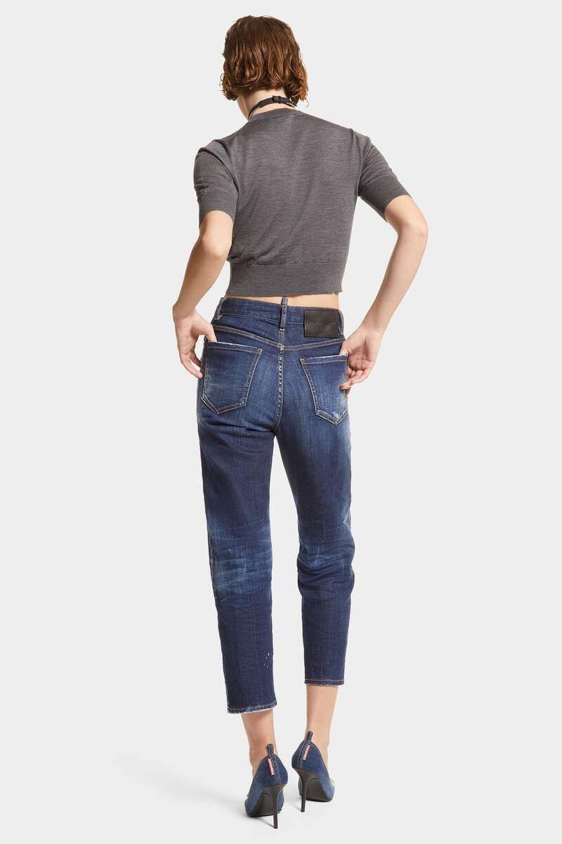 Dsquared2 Distressed Straight-leg Jeans In Blue
