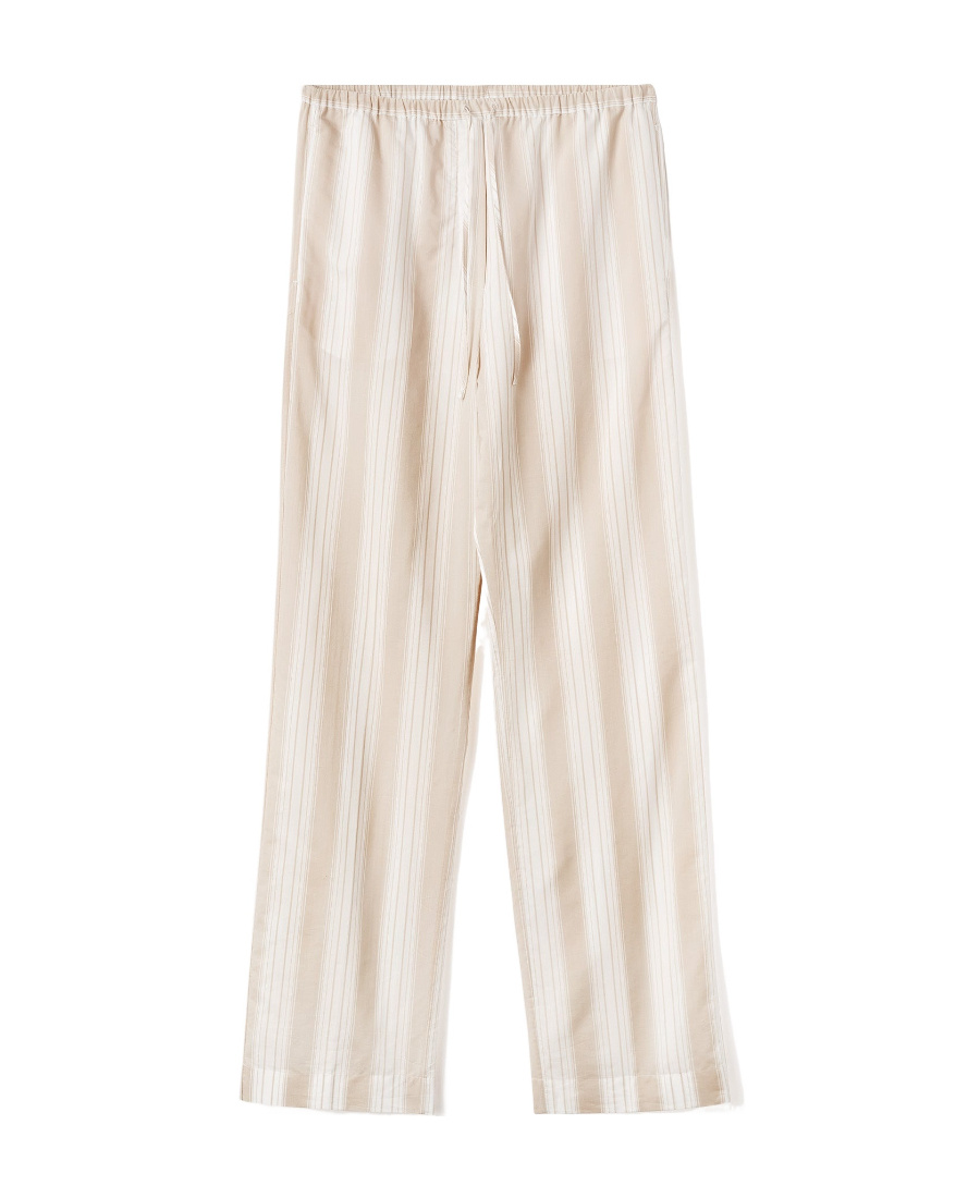 TOTÊME STRIPE-PRINT DRAWSTRING TROUSERS