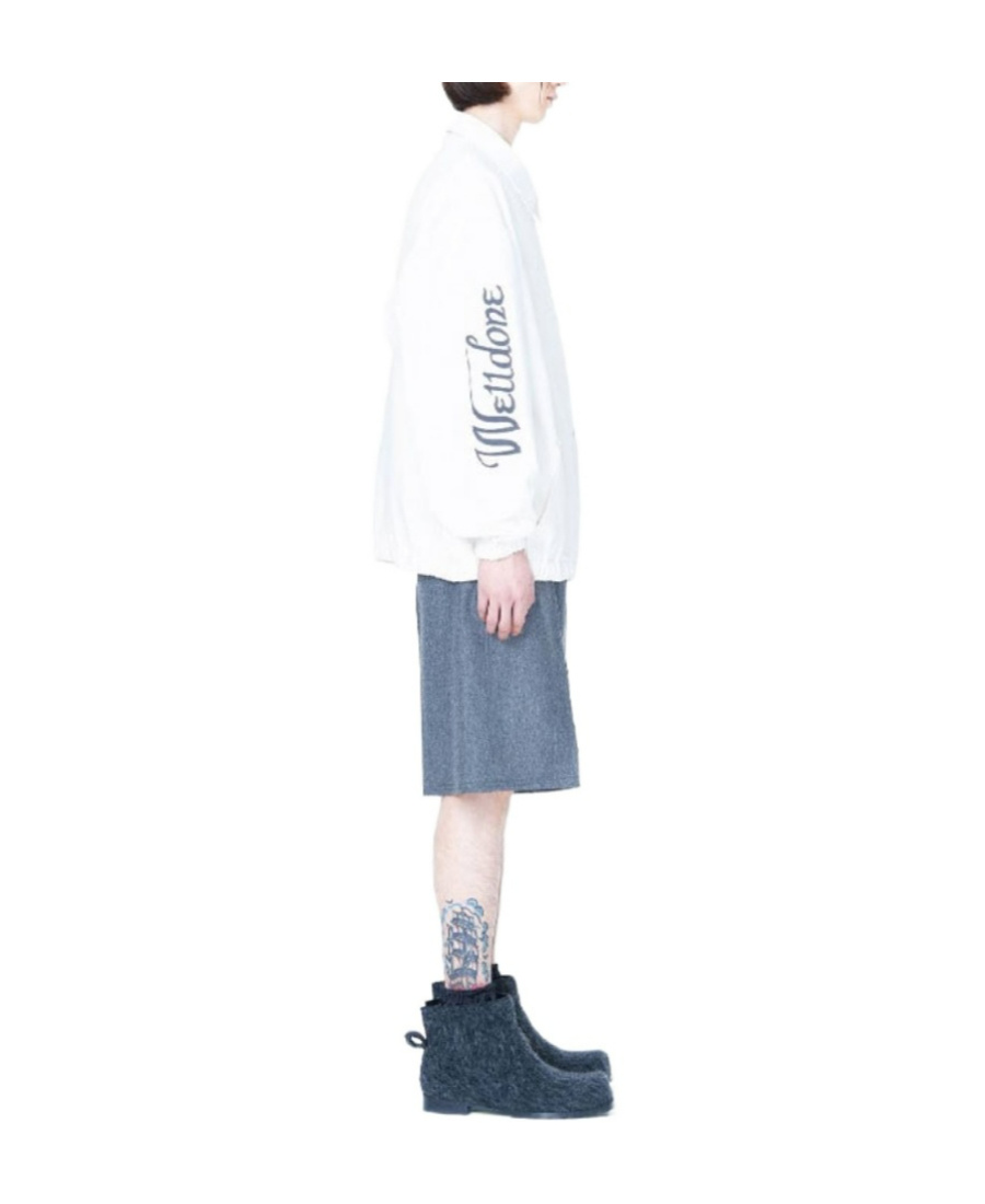We11 Done Logo Casual Jacket In White