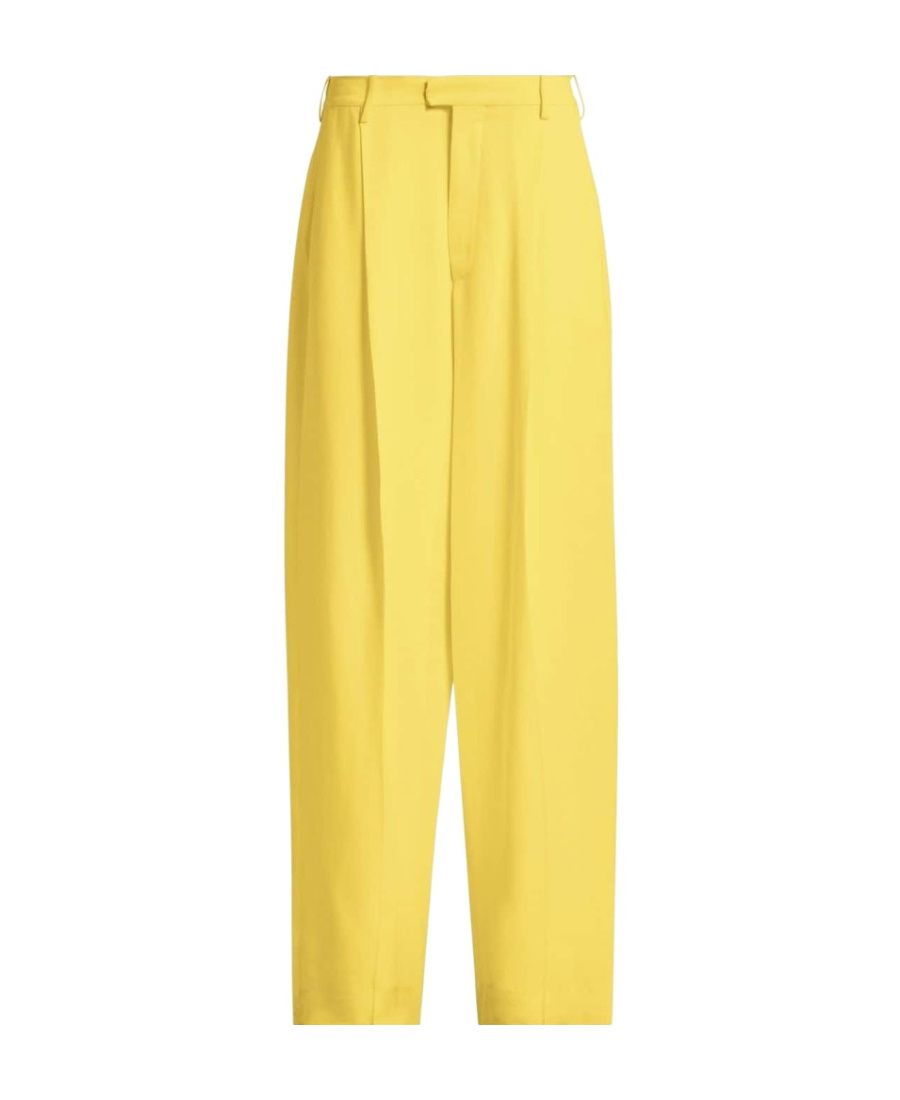 Marni Pleat-detail Tapered Trousers In Yellow