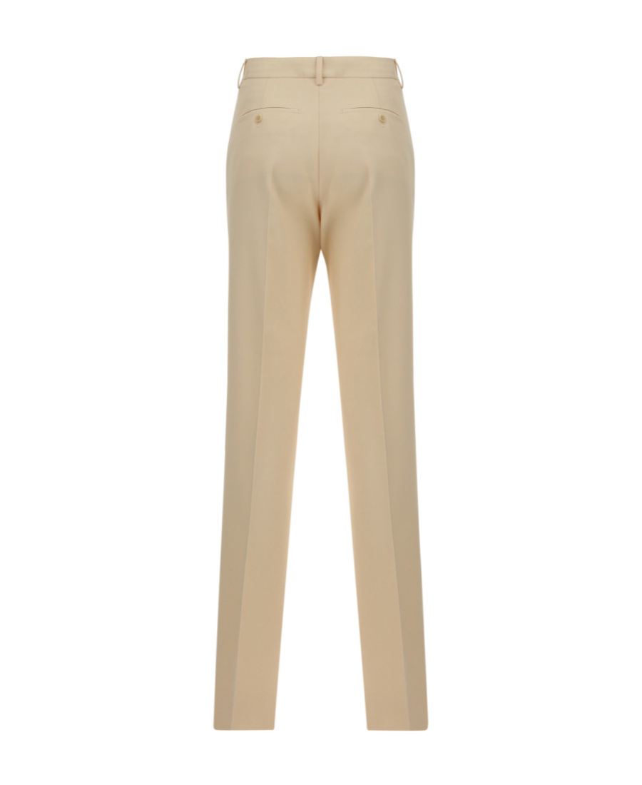 Shop Burberry Straight Casual Pants In Nude