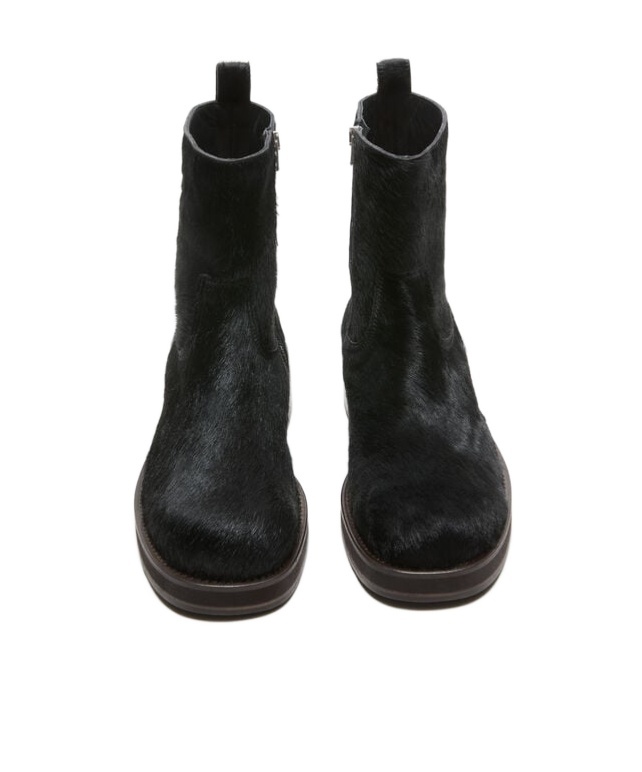 Acne Studios Round-head Ankle Boots In Black