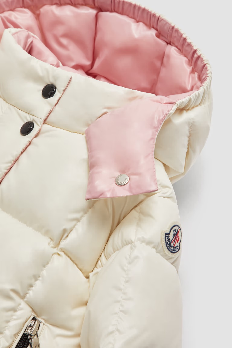 Moncler Parana Detachable-hood Puffer Jacket In White