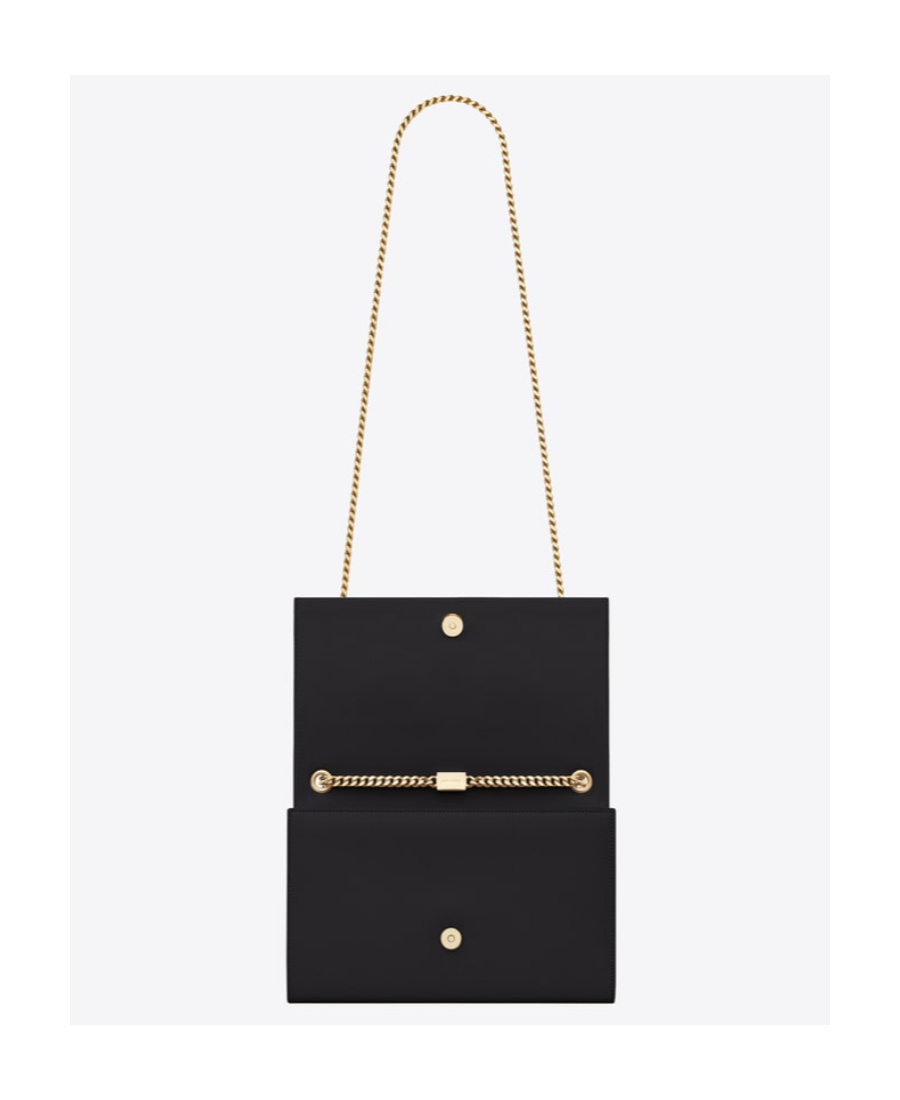 Saint Laurent Medium Monogram Kate Shoulder Bag In Green