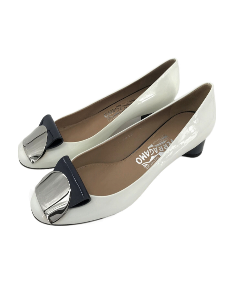 Ferragamo Logo Details High Heels In Multicolor