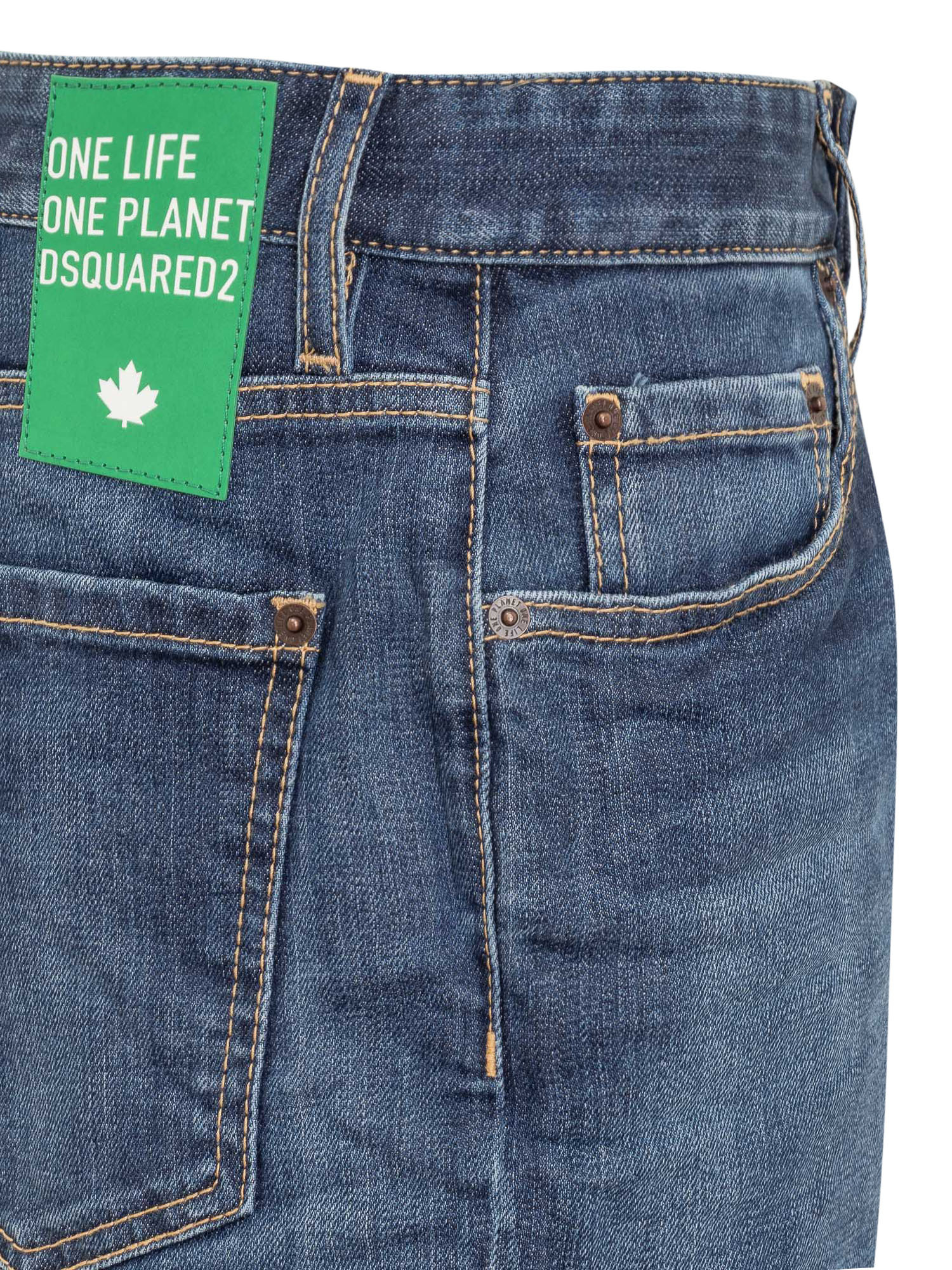 Dsquared2 Logo-patch Denim Short In Black
