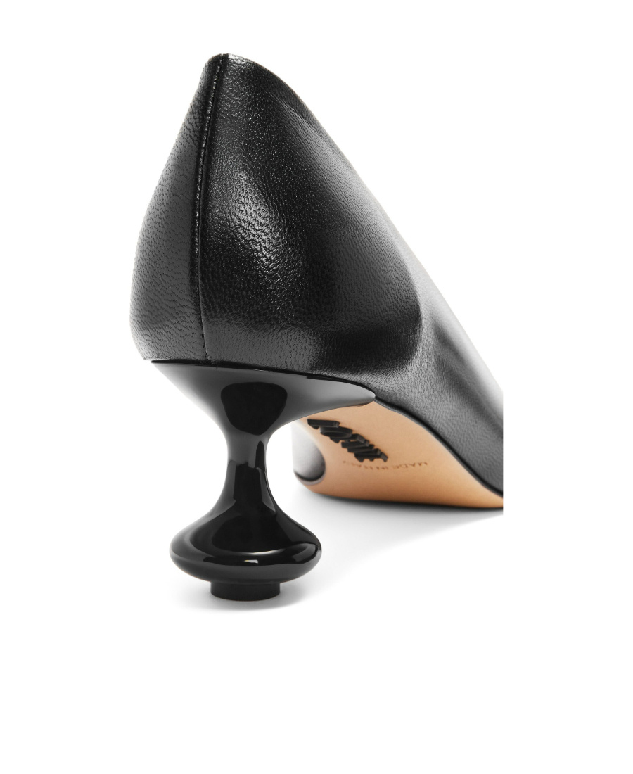 Loewe Petite Black Toy Pumps With A Darling Lacquered Heel In Black