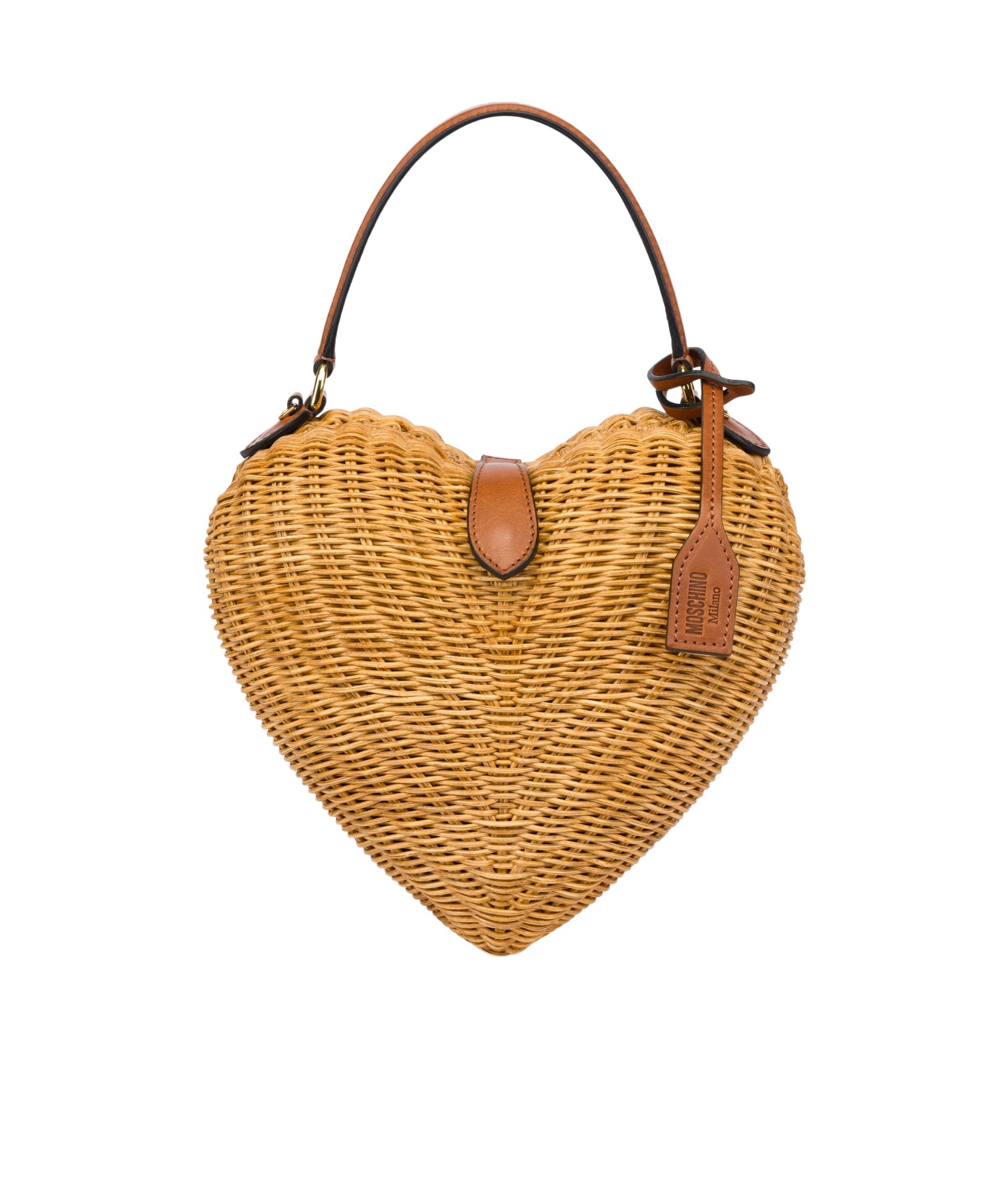 Moschino Heartbeat Tote Bag In Brown