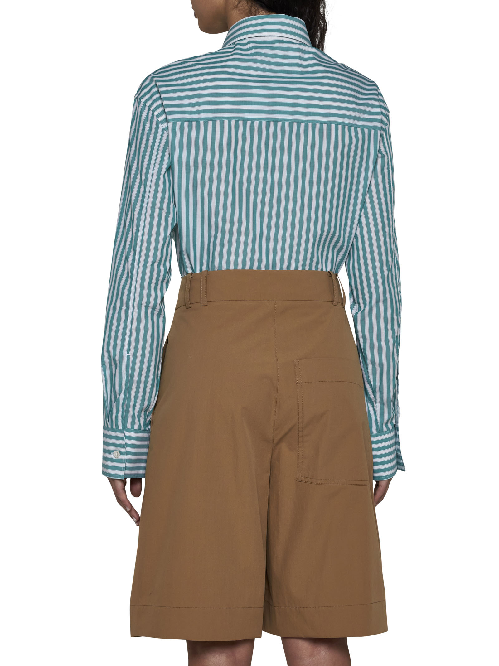 Studio Nicholson Cito Cotton Shorts In Brown
