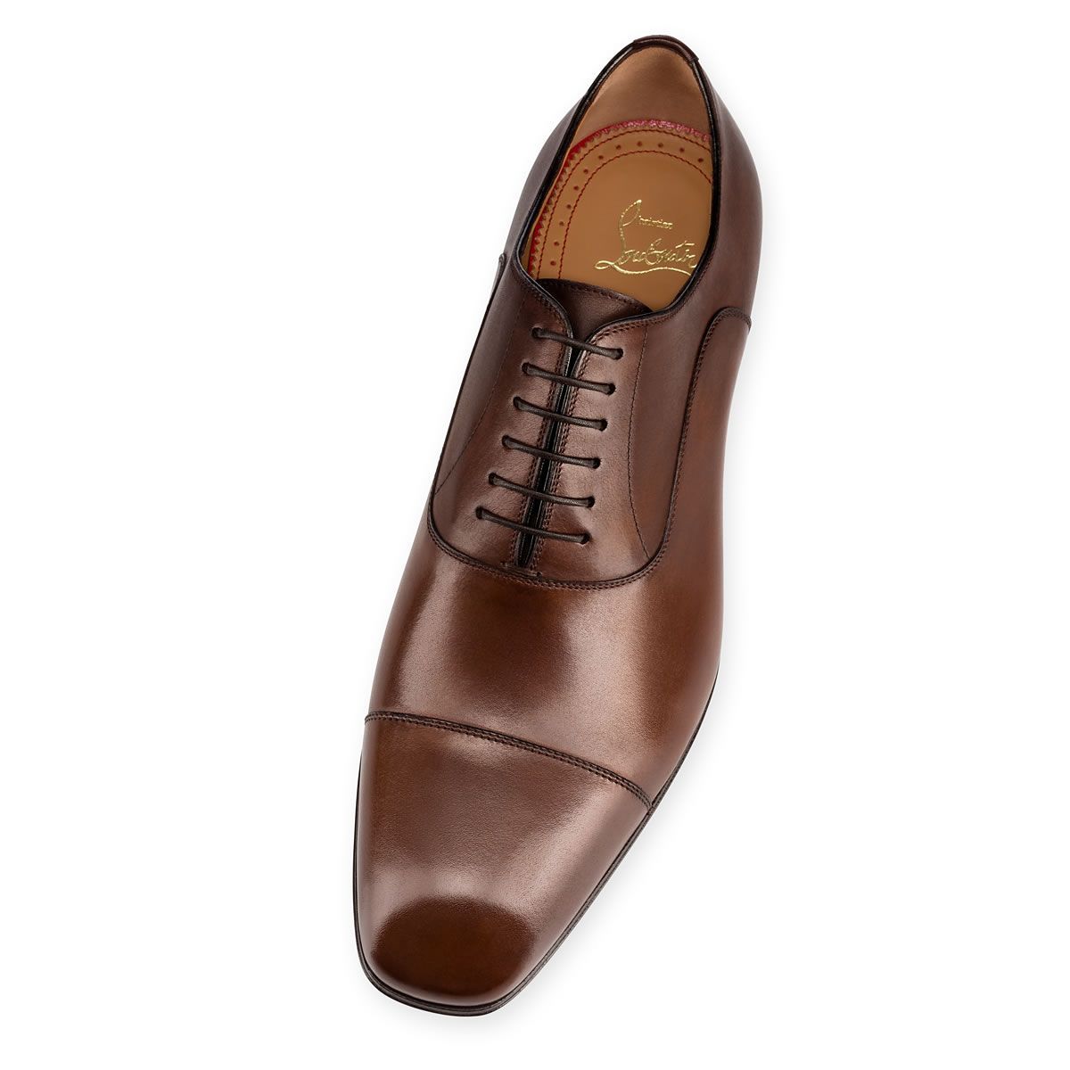 Christian Louboutin Classic Design Derby Shoes In Brown