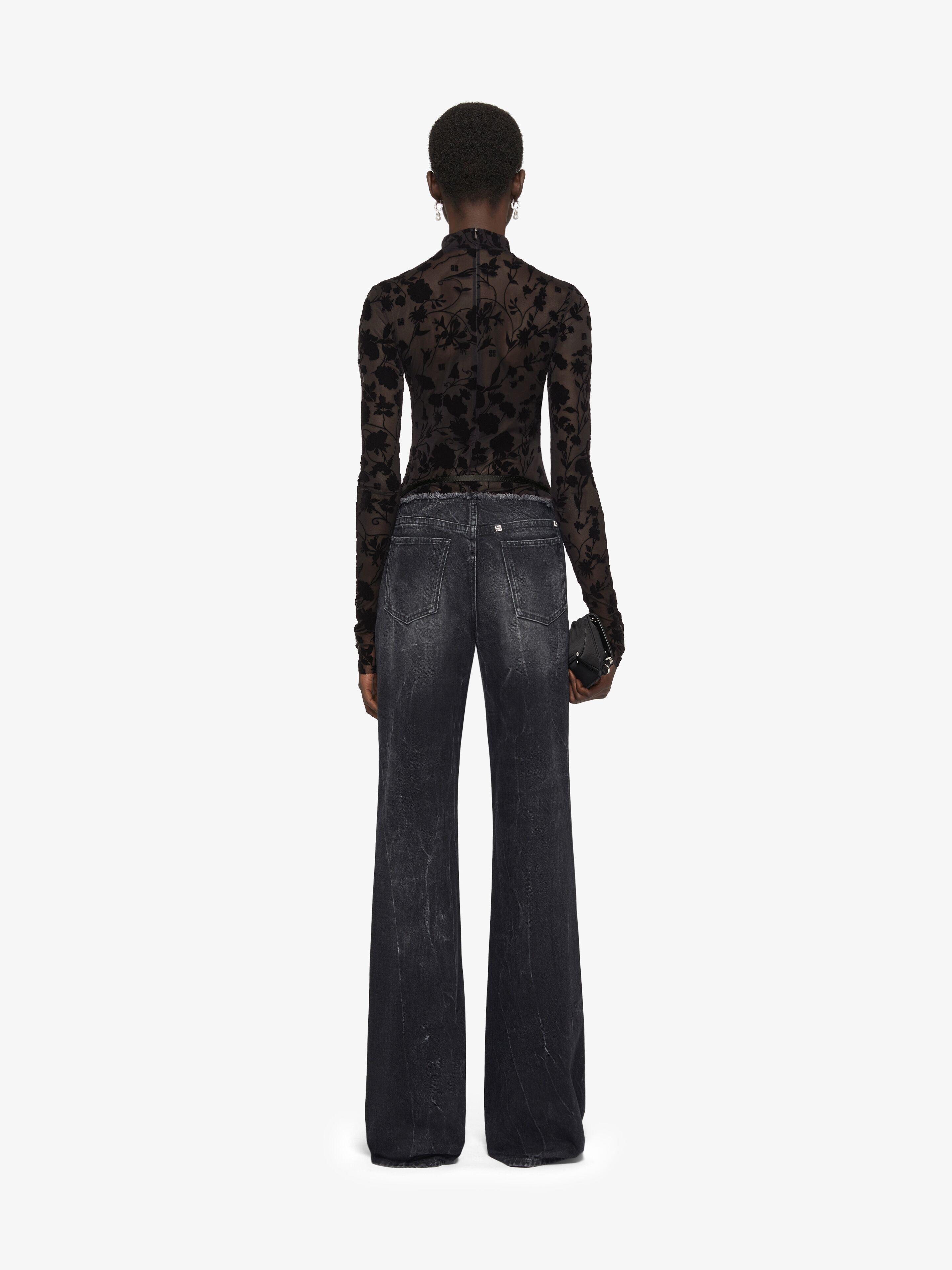 Givenchy Voyou Jeans In Denim In Black