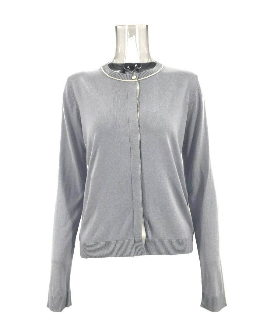 Weekend Max Mara Long-sleeved Knitted Cardigan In Gray