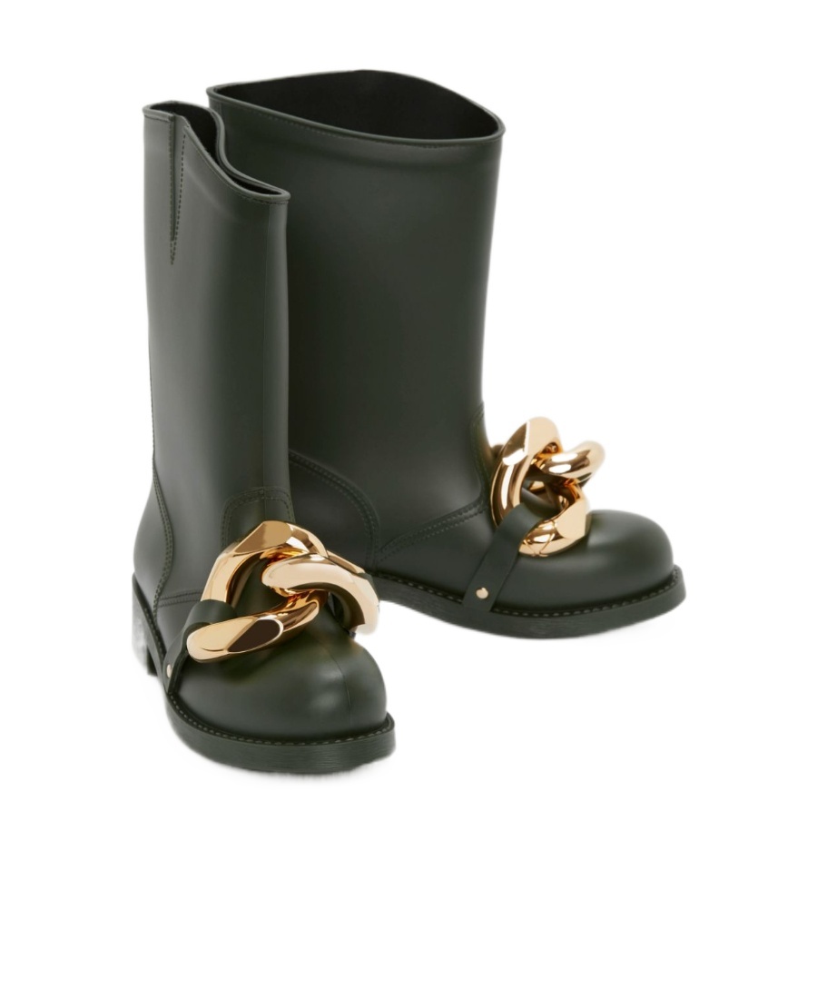 Jw Anderson Chain-link Detail Boots In Black
