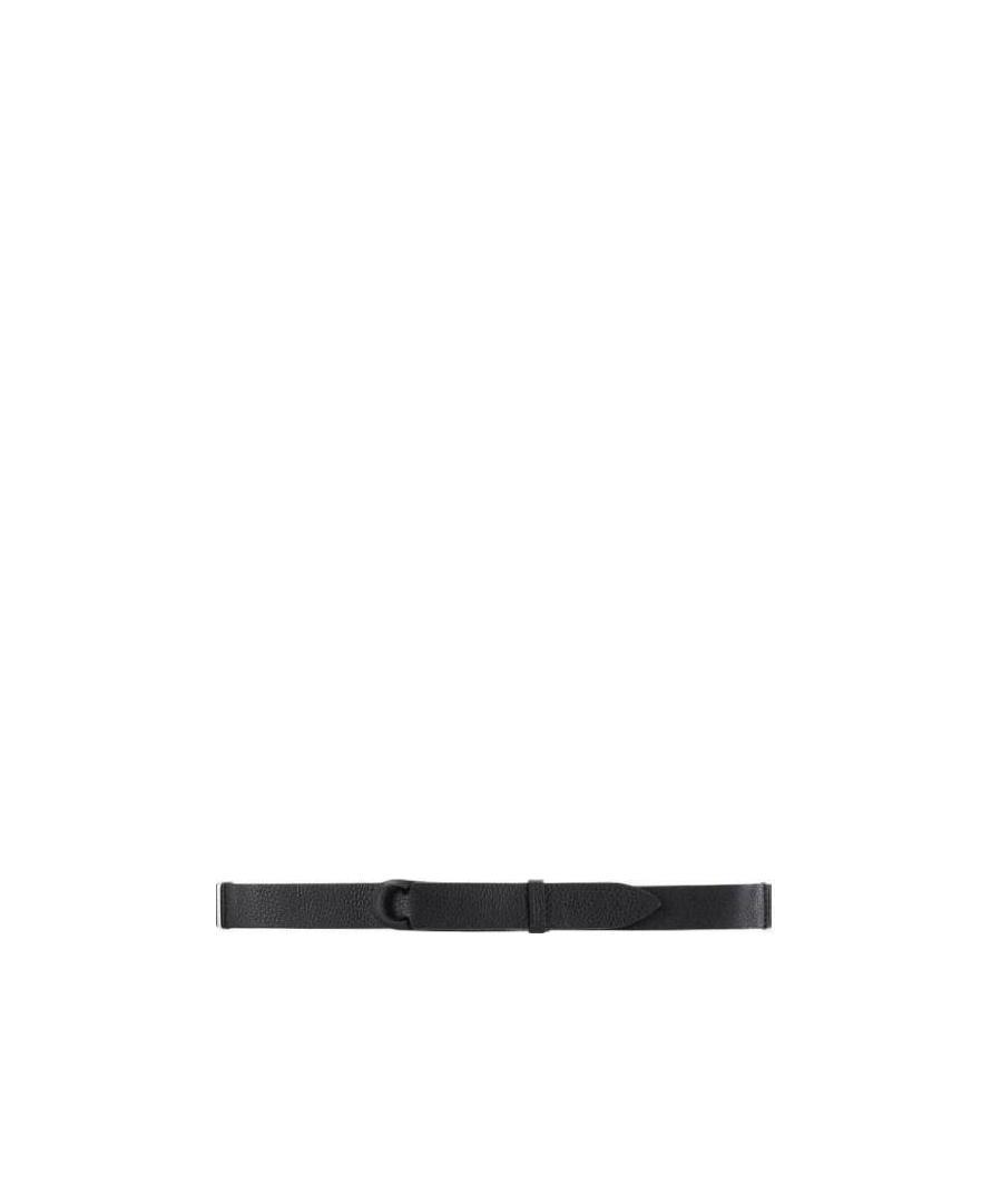 Orciani Hammer-pattern Leather Belt In Black