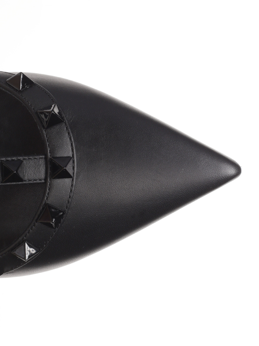 Valentino Garavani Patent Rockstud Pumps With Matching Straps And Studs 65 Mm Woman Black 41.5 In Black