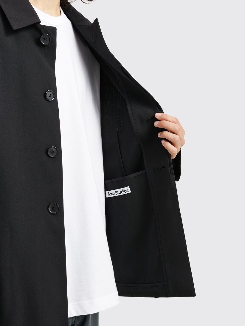 Acne Studios Logo Casual Jacket In Black