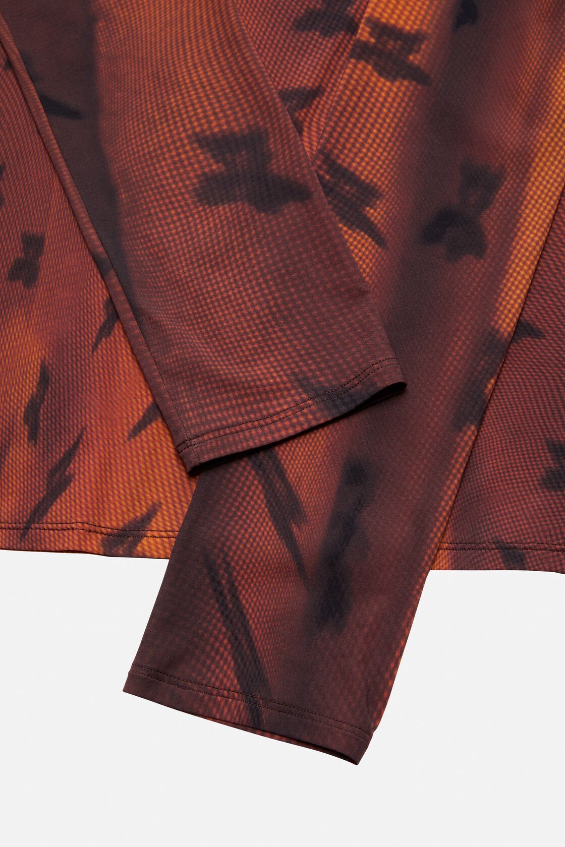 Acne Studios Edenise Teddy Print Long Sleeve Mesh Top In Brown