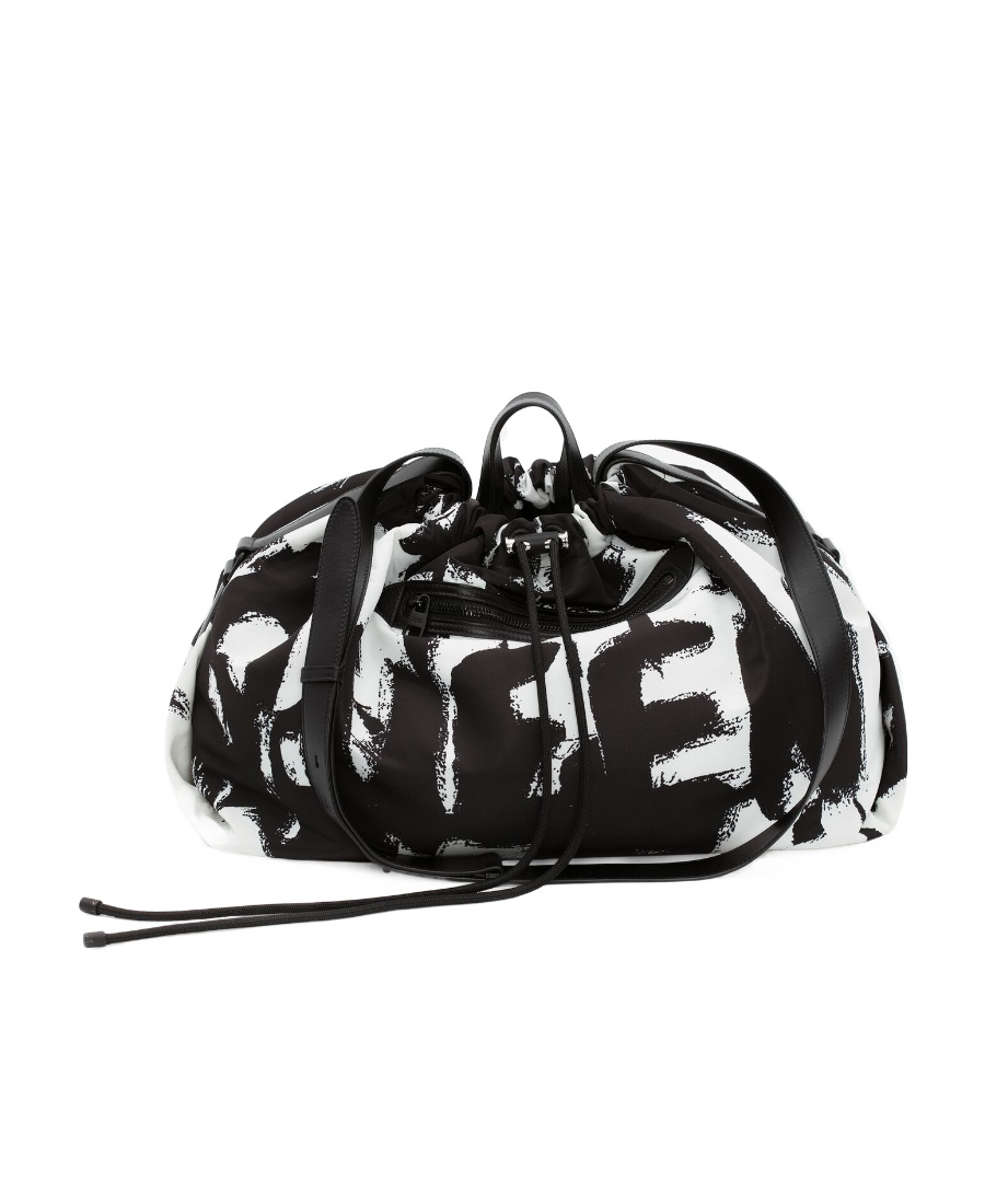 Alexander Mcqueen Graffiti Logo-print Tote Bag In Black