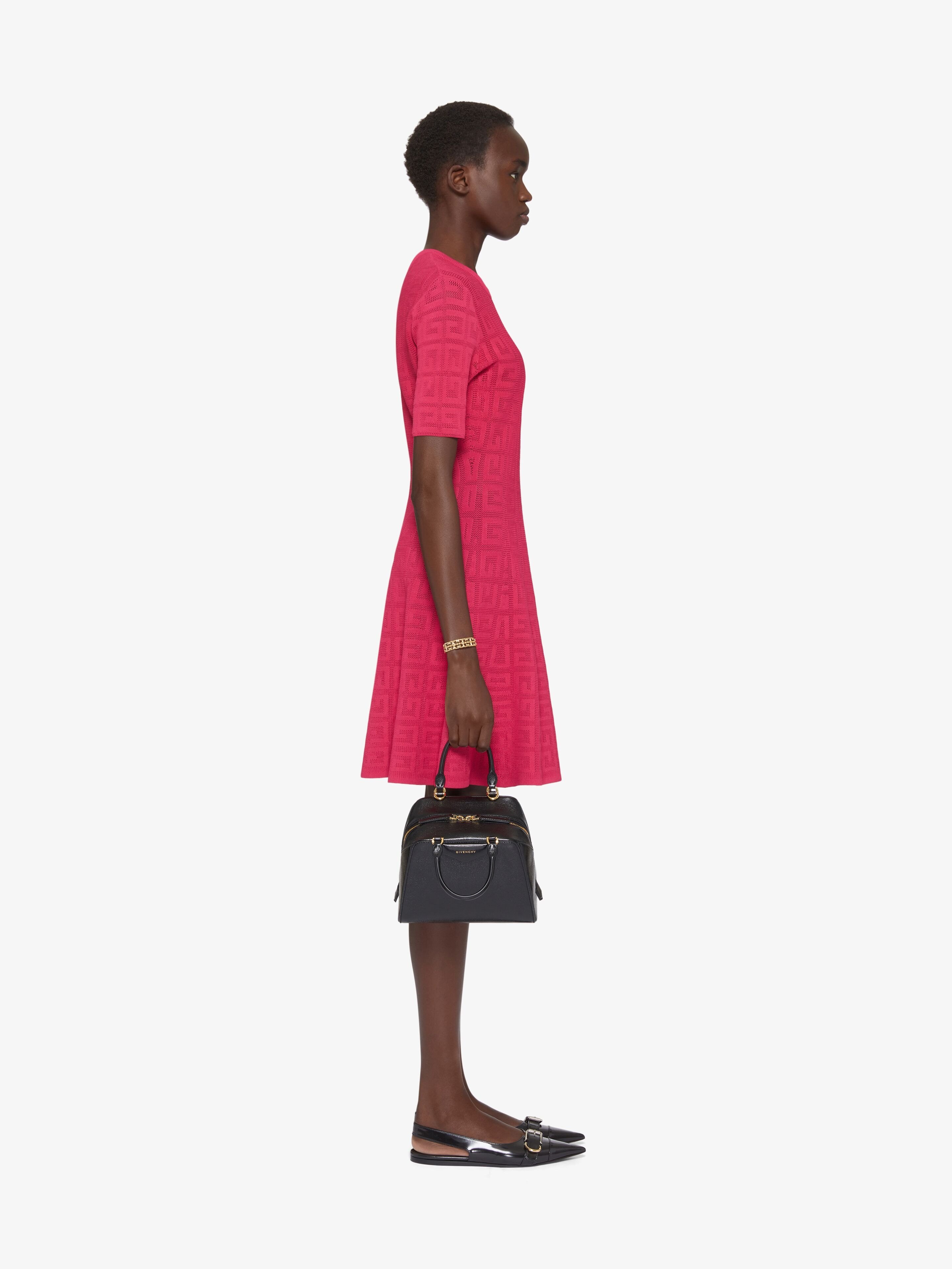 Shop Givenchy Dress In 4g Jacquard In Red