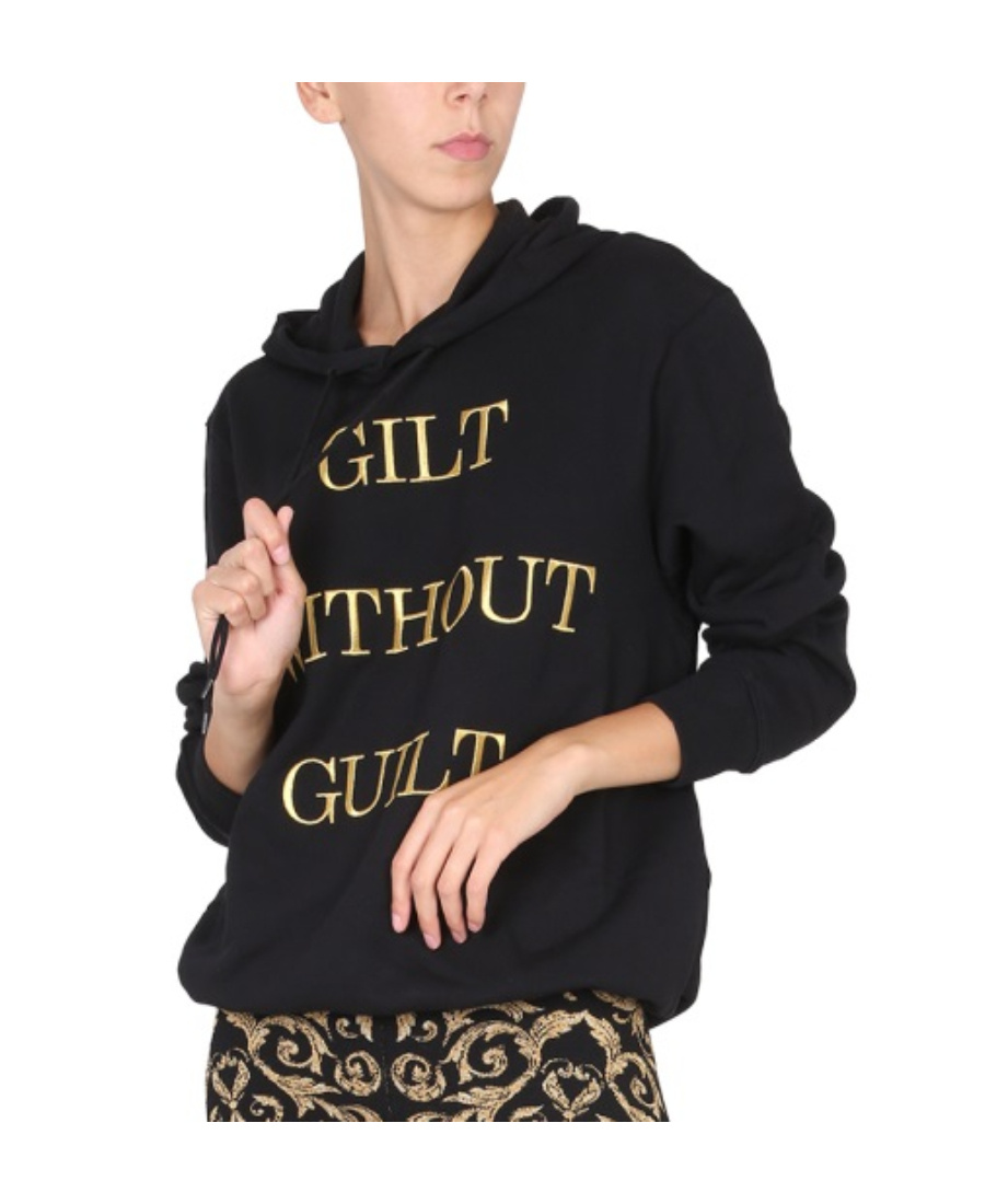 Moschino "gilt Without Guilt" Sweatshirt In Black