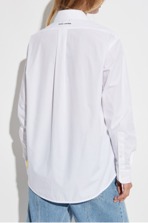Marc Jacobs Cotton Shirt With Flower Patch In White