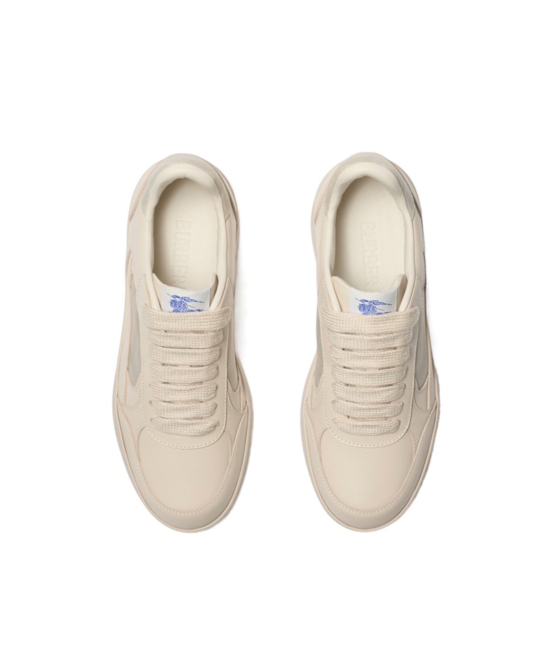 Burberry Leather And Check Terrace Sneakers In Multi