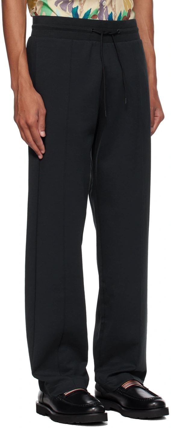 Paul Smith Lace Up Straight Casual Pants In Black