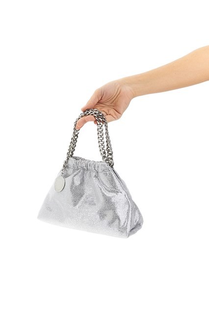 Stella Mccartney Chain Shoulder Bag In Silver